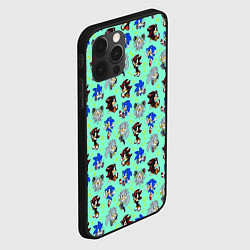 Чехол для iPhone 12 Pro Ежик Соник и его друзья, цвет: 3D-черный — фото 2