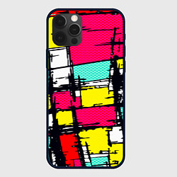 Чехол для iPhone 12 Pro Простое граффити, цвет: 3D-черный