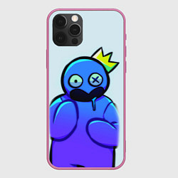 Чехол для iPhone 12 Pro Blue Rainbow Friends, цвет: 3D-малиновый