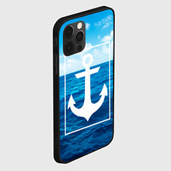 Чехол для iPhone 12 Pro Anchor - marine theme, цвет: 3D-черный — фото 2