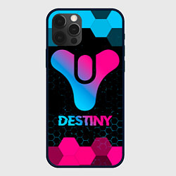 Чехол для iPhone 12 Pro Destiny - neon gradient, цвет: 3D-черный
