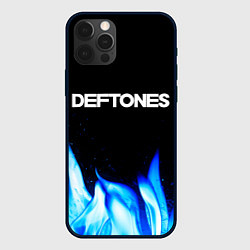 Чехол для iPhone 12 Pro Deftones blue fire, цвет: 3D-черный