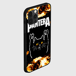 Чехол для iPhone 12 Pro Pantera рок кот и огонь, цвет: 3D-черный — фото 2