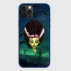 Чехол для iPhone 12 Pro Афро девушка зомби, цвет: 3D-тёмно-синий