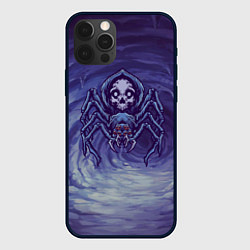 Чехол для iPhone 12 Pro Смертельный паук с черепом, цвет: 3D-черный