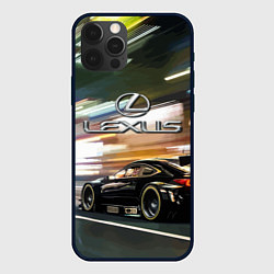 Чехол для iPhone 12 Pro Lexus - скорость режим, цвет: 3D-черный