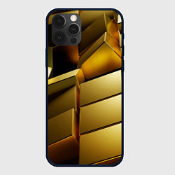 Чехол для iPhone 12 Pro Золото, цвет: 3D-черный
