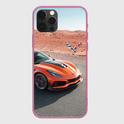 Чехол iPhone 12 Pro Chevrolet Corvette - Motorsport - Desert