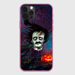 Чехол для iPhone 12 Pro Голова зомби, цвет: 3D-малиновый