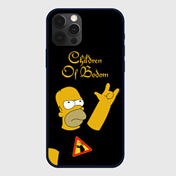 Чехол iPhone 12 Pro Children of Bodom Гомер Симпсон рокер