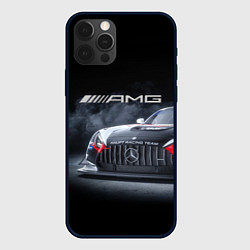 Чехол для iPhone 12 Pro Mercedes AMG - racing team - motorsport, цвет: 3D-черный