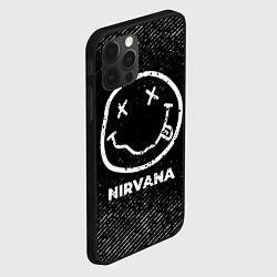 Чехол для iPhone 12 Pro Nirvana с потертостями на темном фоне, цвет: 3D-черный — фото 2