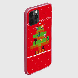 Чехол для iPhone 12 Pro Майнкрафт : Новогодний свитер, цвет: 3D-малиновый — фото 2