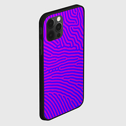 Чехол для iPhone 12 Pro Фиолетовые линии, цвет: 3D-черный — фото 2