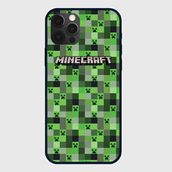 Чехол iPhone 12 Pro Minecraft - пиксельные лица