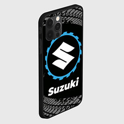 Чехол для iPhone 12 Pro Suzuki в стиле Top Gear со следами шин на фоне, цвет: 3D-черный — фото 2