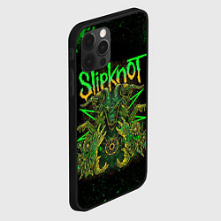 Чехол для iPhone 12 Pro Slipknot green satan, цвет: 3D-черный — фото 2