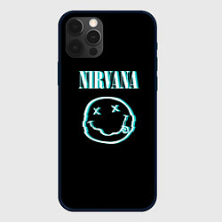 Чехол для iPhone 12 Pro Nirvana неон, цвет: 3D-черный
