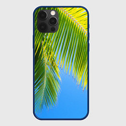 Чехол для iPhone 12 Pro Пальма у неба, цвет: 3D-тёмно-синий
