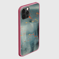 Чехол для iPhone 12 Pro Абстрактное множество костюмов в тумане и краски, цвет: 3D-малиновый — фото 2