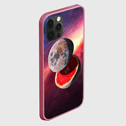 Чехол для iPhone 12 Pro Луна-Грейпфрут, цвет: 3D-малиновый — фото 2