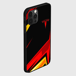 Чехол для iPhone 12 Pro Тесла - Оранжевая спортивная, цвет: 3D-черный — фото 2