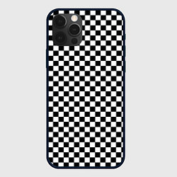 Чехол для iPhone 12 Pro Шахматное пано, цвет: 3D-черный