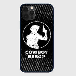 Чехол для iPhone 12 Pro Cowboy Bebop с потертостями на темном фоне, цвет: 3D-черный