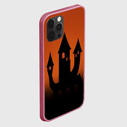 Чехол для iPhone 12 Pro Halloween - замок ведьм, цвет: 3D-малиновый — фото 2