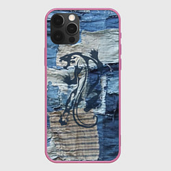 Чехол iPhone 12 Pro Cotton Rag - Patchwork -Tiger