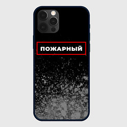 Чехол для iPhone 12 Pro Пожарный - в красной рамке на темном, цвет: 3D-черный