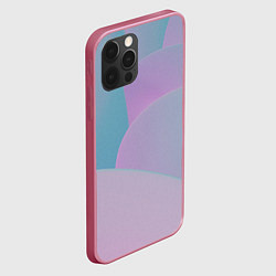 Чехол для iPhone 12 Pro Розовые и голубые волны, цвет: 3D-малиновый — фото 2