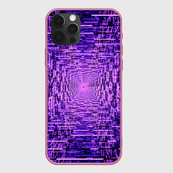 Чехол для iPhone 12 Pro Фантастические фиолетовые лучи, цвет: 3D-малиновый