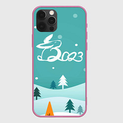 Чехол для iPhone 12 Pro 2023 - новогоднее настроение, цвет: 3D-малиновый