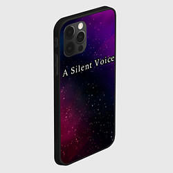 Чехол для iPhone 12 Pro A Silent Voice gradient space, цвет: 3D-черный — фото 2