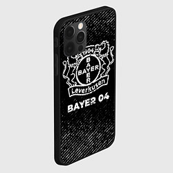 Чехол для iPhone 12 Pro Bayer 04 с потертостями на темном фоне, цвет: 3D-черный — фото 2