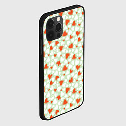 Чехол для iPhone 12 Pro Сердце двуцветное, цвет: 3D-черный — фото 2