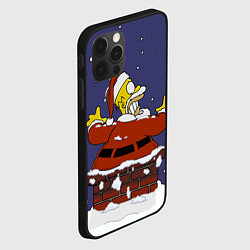 Чехол для iPhone 12 Pro Гомер Симпсон застрял в трубе, цвет: 3D-черный — фото 2