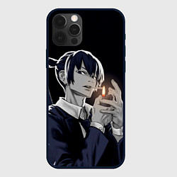 Чехол для iPhone 12 Pro Аки Хаякава на темном фоне, цвет: 3D-черный