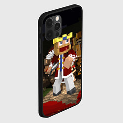 Чехол для iPhone 12 Pro Minecraft - warrior - video game - sword, цвет: 3D-черный — фото 2