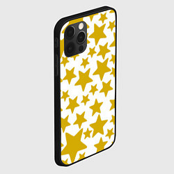 Чехол для iPhone 12 Pro Жёлтые звезды, цвет: 3D-черный — фото 2