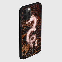 Чехол для iPhone 12 Pro Японский неоновый дракон, цвет: 3D-черный — фото 2