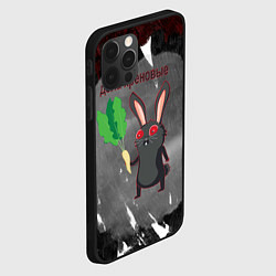 Чехол для iPhone 12 Pro Черный кролик разводит хрен, цвет: 3D-черный — фото 2