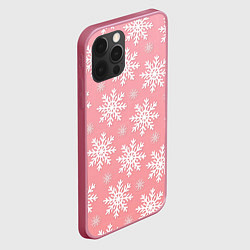 Чехол для iPhone 12 Pro Снегопад, цвет: 3D-малиновый — фото 2
