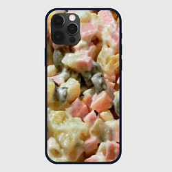 Чехол для iPhone 12 Pro Салат оливье, цвет: 3D-черный