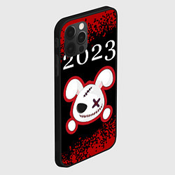 Чехол для iPhone 12 Pro Кролик 2023 злой, цвет: 3D-черный — фото 2
