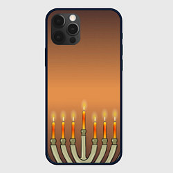 Чехол для iPhone 12 Pro Уютная Ханука и звезда Давида, цвет: 3D-черный