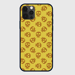 Чехол для iPhone 12 Pro Черепа квадратные, цвет: 3D-черный