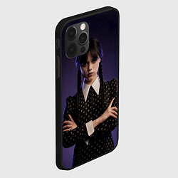 Чехол для iPhone 12 Pro Wednesday: Violet Light, цвет: 3D-черный — фото 2