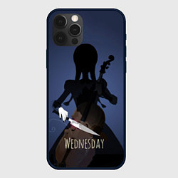 Чехол для iPhone 12 Pro Wednesday & Violin, цвет: 3D-черный